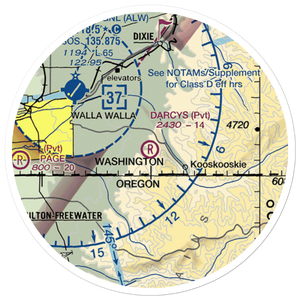 Darcy's Air Strip (83WA) VFR Sectional Sticker (20 mile)