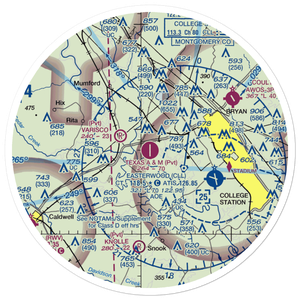 Texas A And M Flight Test Station Airport (83TX) VFR Sectional Sticker (30 mile)