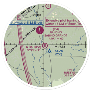K Bar Ranch Airport (83TE) VFR Sectional Sticker (20 mile)