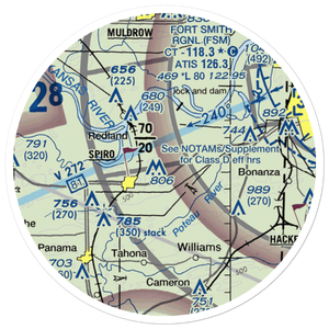 Sweetbriar Airport (83OK) VFR Sectional Sticker (20 mile)