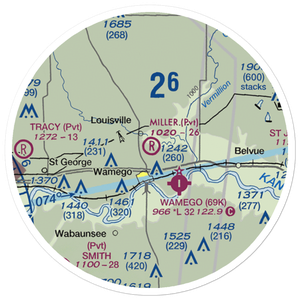 Miller Aeroplane Field (83KS) VFR Sectional Sticker (20 mile)