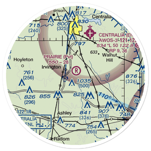 Prairie Airport (83IS) VFR Sectional Sticker (20 mile)