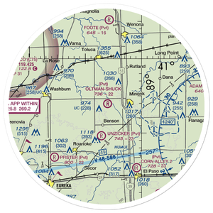 Oltman-Shuck Airport (83IL) VFR Sectional Sticker (30 mile)