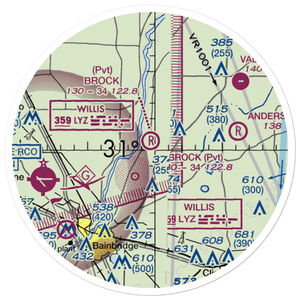 Brock Airpark (83GA) VFR Sectional Sticker (20 mile)