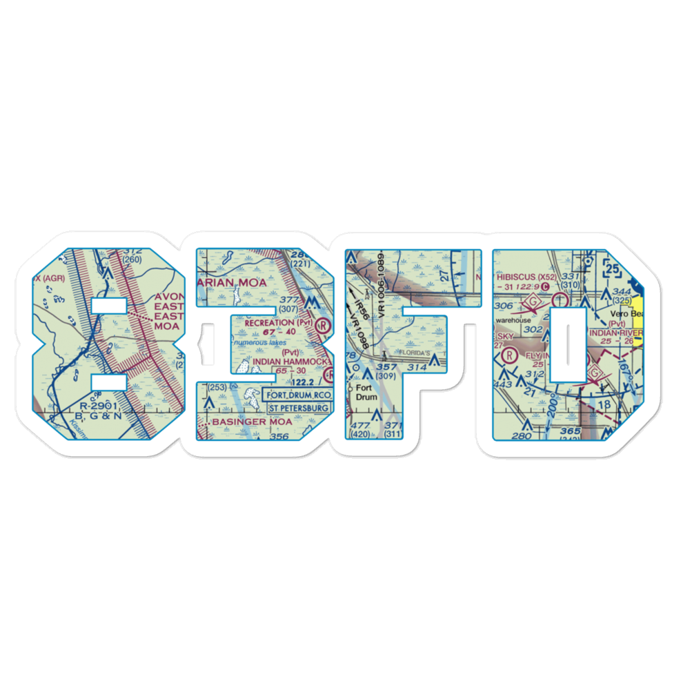 Lake Montaza Airport (83FD) VFR Sectional Sticker 