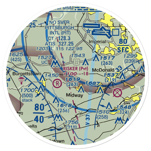 Frame Field (82PA) VFR Sectional Sticker (20 mile)