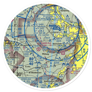 Frame Field (82PA) VFR Sectional Sticker (30 mile)