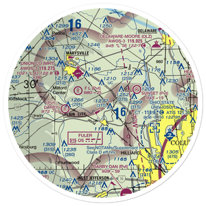J-Em Farm Airport (82OI) VFR Sectional Sticker (30 mile)