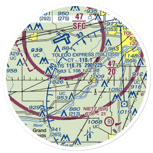 Rocky Ridge Airpark (82OH) VFR Sectional Sticker (20 mile)