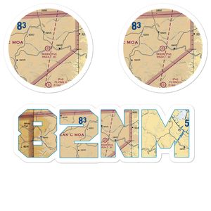 Skeen Ranch Airport (82NM) VFR Sectional Sticker Pack