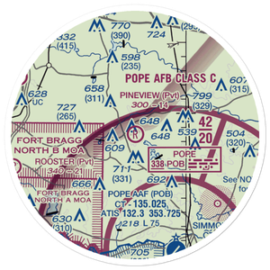 Pineview Air Airport (82NC) VFR Sectional Sticker (20 mile)