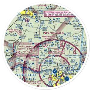 Pineview Air Airport (82NC) VFR Sectional Sticker (30 mile)