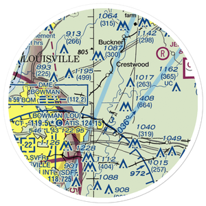 Woodledge Farm Airport (82KY) VFR Sectional Sticker (20 mile)