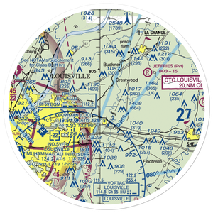 Woodledge Farm Airport (82KY) VFR Sectional Sticker (30 mile)