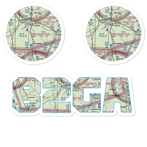 Paces South Farms Airport (82GA) VFR Sectional Sticker Pack
