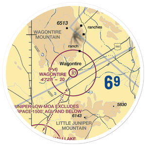 Wagontire Airport (81OR) VFR Sectional Sticker (20 mile)
