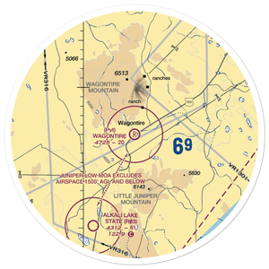 Wagontire Airport (81OR) VFR Sectional Sticker (30 mile)