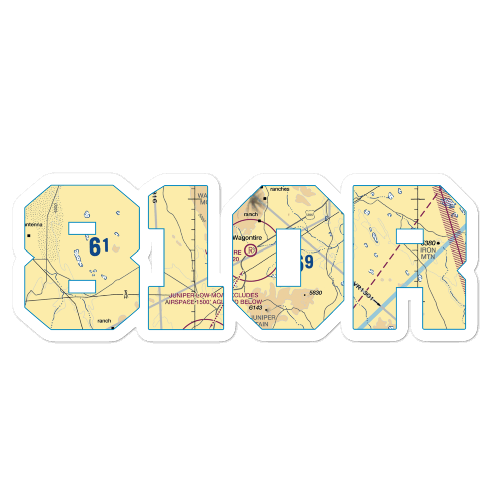 Wagontire Airport (81OR) VFR Sectional Sticker 