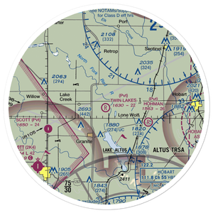 Twin Lakes Ranch Airport (81OK) VFR Sectional Sticker (30 mile)