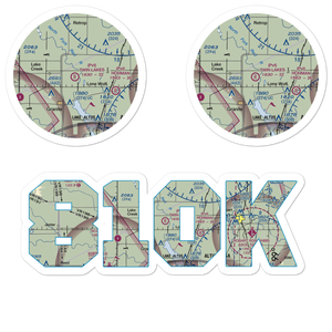 Twin Lakes Ranch Airport (81OK) VFR Sectional Sticker Pack