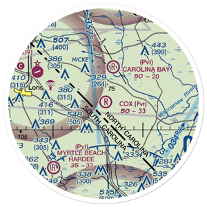 Cox Field (81NC) VFR Sectional Sticker (20 mile)