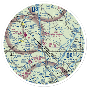 Cox Field (81NC) VFR Sectional Sticker (30 mile)