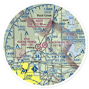 Blackhawk Airport (81KS) VFR Sectional Sticker (20 mile)