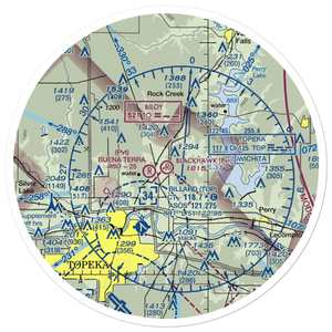 Blackhawk Airport (81KS) VFR Sectional Sticker (30 mile)