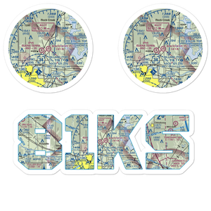 Blackhawk Airport (81KS) VFR Sectional Sticker Pack