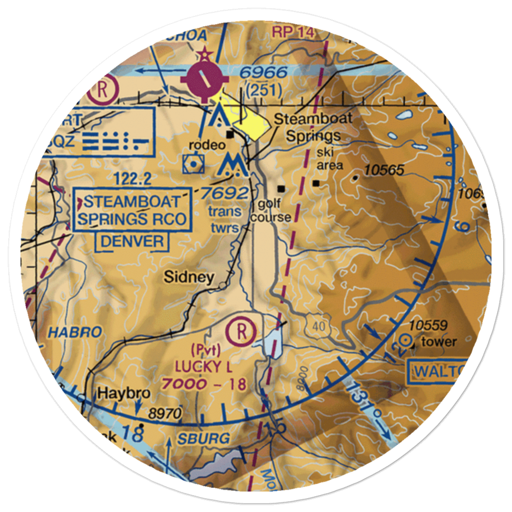 Mesa 1 Airport (81CO) VFR Sectional Sticker (20 mile) 