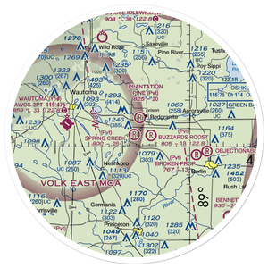 Spring Creek Airport (80WI) VFR Sectional Sticker (30 mile)