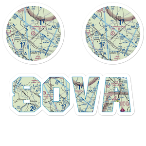Holly Springs Airport (80VA) VFR Sectional Sticker Pack