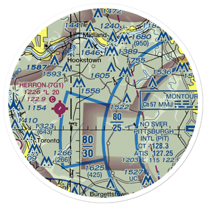 Hanny Beaver Airpark Inc Airport (80PN) VFR Sectional Sticker (20 mile)