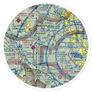 Hanny Beaver Airpark Inc Airport (80PN) VFR Sectional Sticker (30 mile)