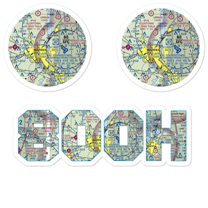 Sloas Airport (80OH) VFR Sectional Sticker Pack