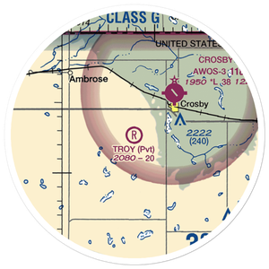 Troy Field (80ND) VFR Sectional Sticker (20 mile)