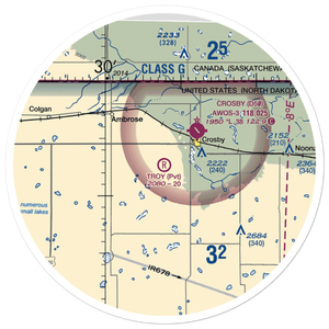 Troy Field (80ND) VFR Sectional Sticker (30 mile)