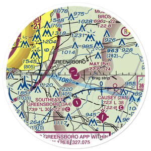 May Airport (80NC) VFR Sectional Sticker (20 mile)