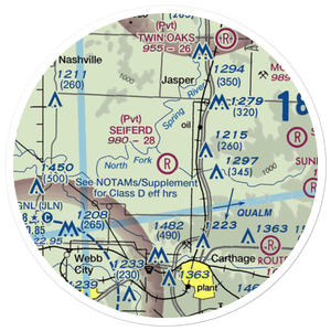Seiferd Field (80MO) VFR Sectional Sticker (20 mile)