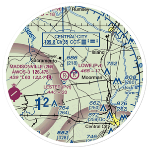 David Lowe Airport (80KY) VFR Sectional Sticker (20 mile)