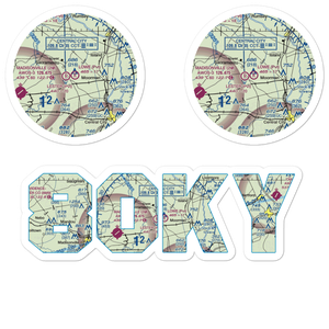 David Lowe Airport (80KY) VFR Sectional Sticker Pack