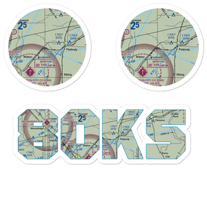 Gilley's Airport (80KS) VFR Sectional Sticker Pack