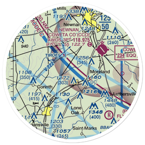 Murphy's Landing Airport (80GA) VFR Sectional Sticker (20 mile)