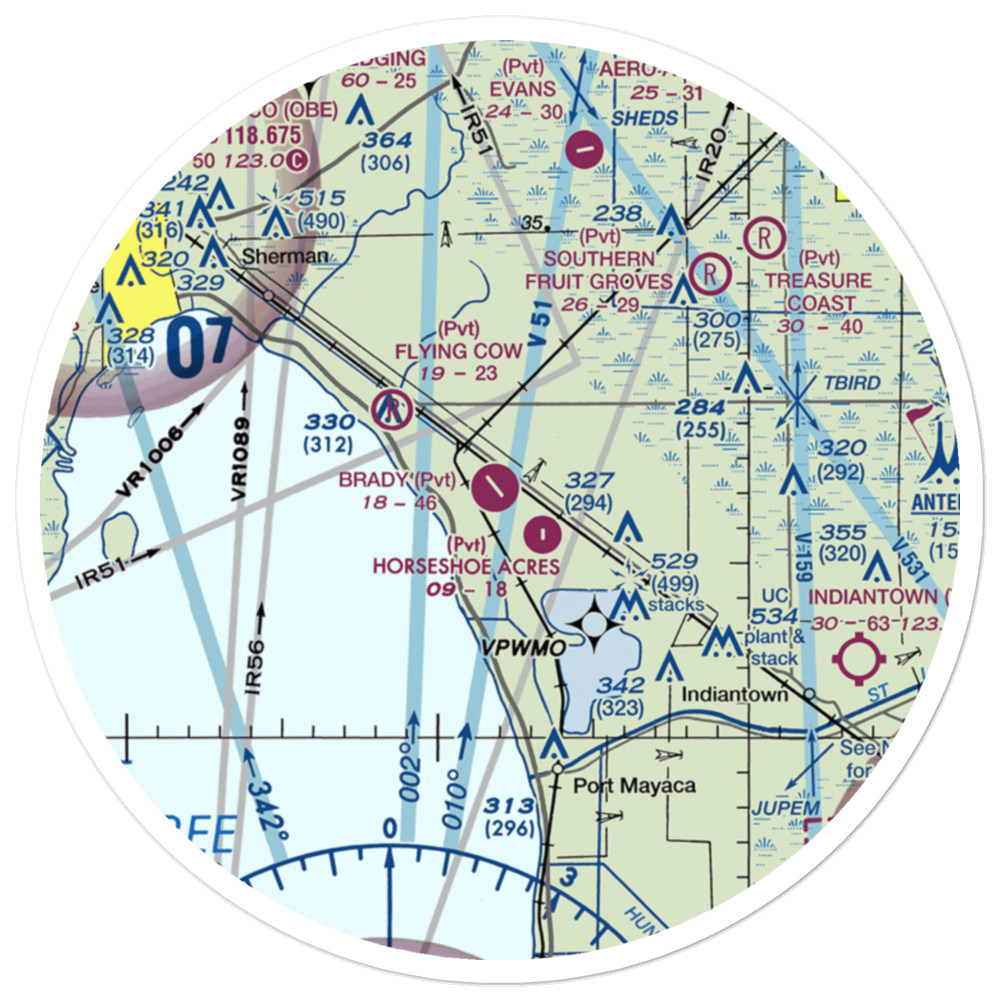 Brady Ranch Airport (80FD) VFR Sectional Sticker (30 mile) 