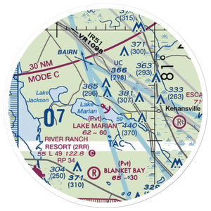 Lake Marian Seaplane Base (80FA) VFR Sectional Sticker (20 mile)