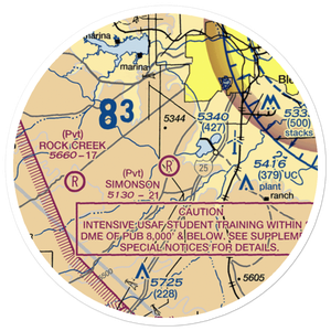 Simonson Field (80CO) VFR Sectional Sticker (20 mile)