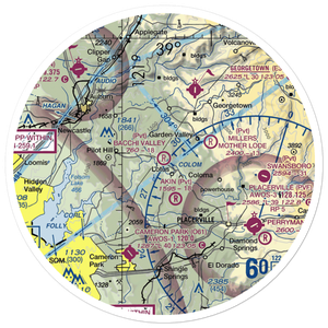 Bacchi Valley Industries Airport (80CA) VFR Sectional Sticker (30 mile)