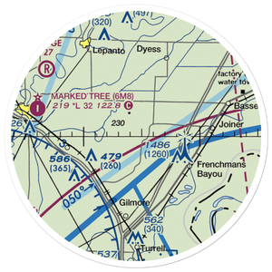 Price Field (80AR) VFR Sectional Sticker (20 mile)