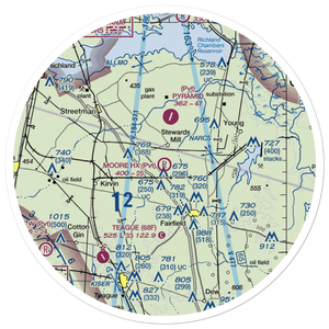 Moore Hx Ranch Airport (7XS6) VFR Sectional Sticker (30 mile)