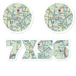 Moore Hx Ranch Airport (7XS6) VFR Sectional Sticker Pack